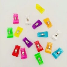 5pcs/set Colorful Sewing Clips, For Different Colored Quilt Clips, Used For Sewing And Quilting, Fabric Sewing Binding Craft Clips, Bag Clips, Sewing Tools(random Color Without Box) - 5 - View 5