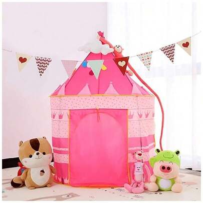 Casa de Campaña Castillo de Princesas para Niños y Niñas, ¡Explora Reinos de Diversión, Magia del Interior y Exterior, Bluelander.