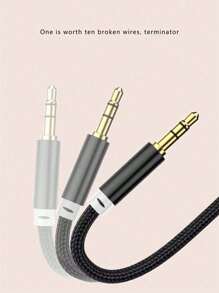 1 条 3.5 毫米编织音频线，适用于手机、汽车 - 黑色 - 查看 4