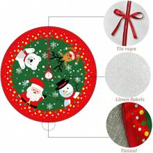 1 Pezzo Albero Di Natale Con Gonna Con Stampa Di Babbo Natale E Pupazzo Di Neve, Decorazione Per Festa Del Festival, Da Usare In Interno/esterno, Su Alberi Piccoli Per Scrivania, Decorazione Natalizia