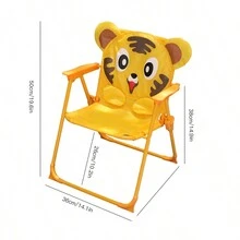 1個寵物卡通摺疊椅,備有扶手和靠背,適合家庭,戶外,海灘,學校使用,可用作學習椅,寵物休閒椅 - 綠色 - 查看 2