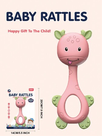 1 PC Baby Rattle Cute Deer Design Early Education Toy Gift for Baby Boys Girls for Infant of 0 Month+