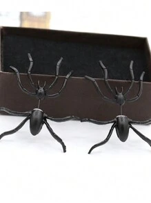 2/1 chiếc Hoa tai đinh tán hình nhện vui nhộn dành cho phụ nữ Hoa tai đinh tán hình nhện đen 3D đáng sợ Trang phục Halloween Trang trí tiệc DIY Quà tặng ngày lễ tình nhân - màu đen - Xem 5