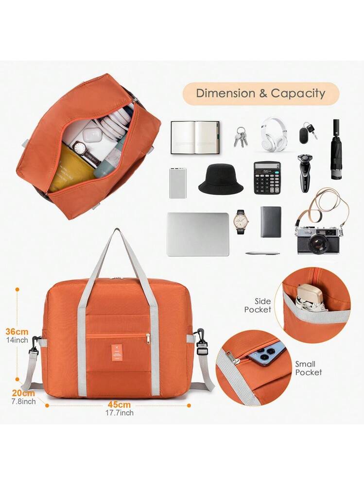 Borsa Da Cabina EasyJet Leggera E Pieghevole In Nylon, 45x36x20cm - Bagaglio A Mano Per Aerei, Capienza 32L - Colore Blu Navy