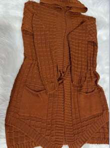 Women Cardigans - Rust Brown - View 1