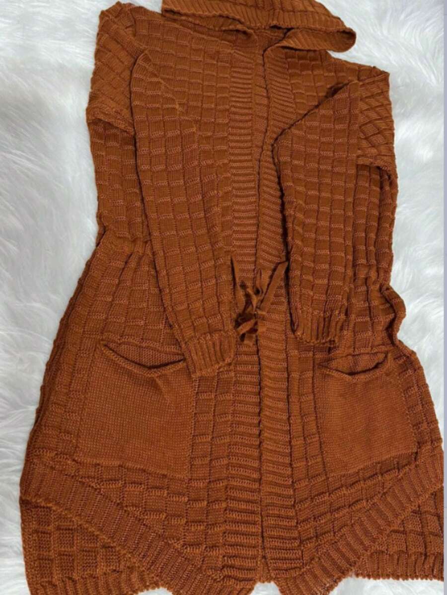 Women Cardigans - Rust Brown - View 1