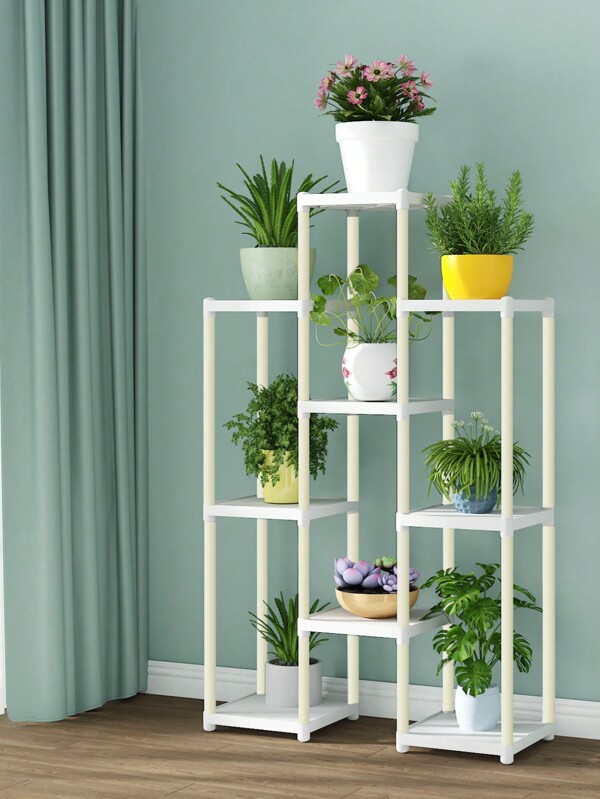 9tier White Flower Stand For Indoor & Outdoor Use, Balcony, Living