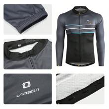 LAMEDA Áo đạp xe lưới thoáng khí cho nam, thiết kế 3 túi có khóa kéo toàn bộ, vải mềm, chống nhăn, thích hợp cho đạp xe, tập luyện, đi bộ đường dài, hoạt động ngoài trời - Xám - Xem 3