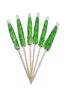 50pcs Hawaii Themed Paper Umbrella Cocktail Picks For Drink & Cake Decoration