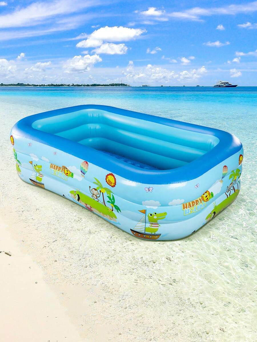 Piscină mare pentru familie, 1 buc., pentru uz casnic în aer liber, piscină cu bile oceanice din plastic gros, articole esențiale pentru plajă, accesorii pentru plajă, plutitor pentru piscină