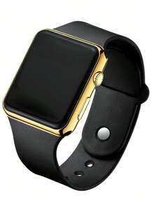 2pcs Casual Sports Led Electronic Watch & Lion Head Shaped Bracelet Set As A Gift For Students Returning To School