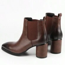 男士高跟靴彈性鞋,時尚商務正式靴