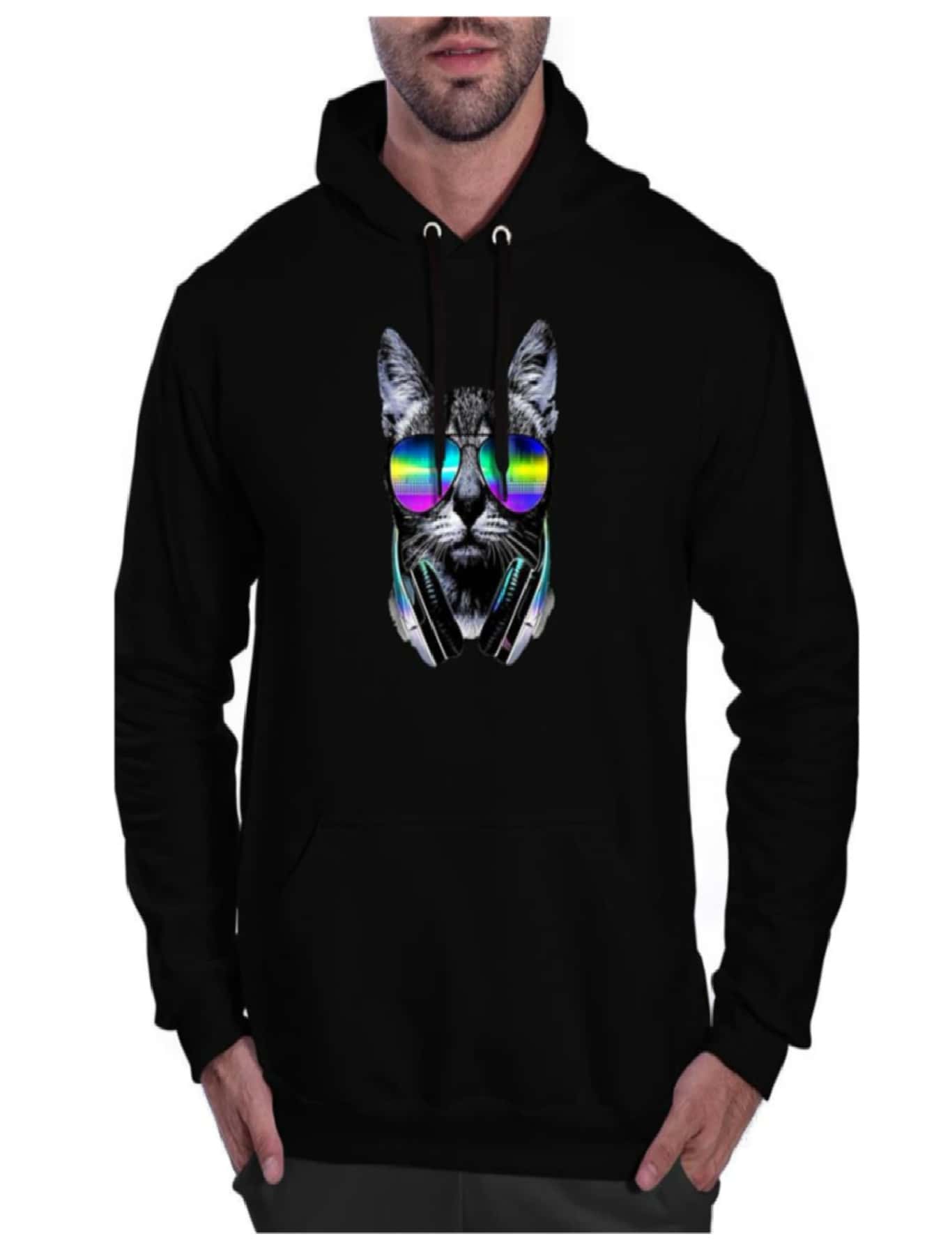 Men Sweatshirts - 黑色 - 查看 1