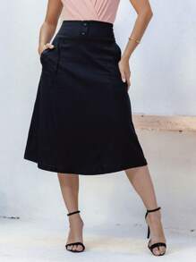 Women Skirts - 黑色 - 查看 1