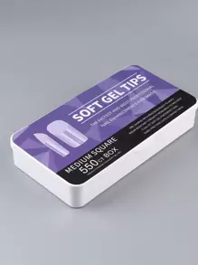 550 Stuks Medium Vierkant Zachte Gel Nagel Tip, Volledige Dekking Nagel Tips Voor Losweken Nagel Tips Helder Pre-Buff Valse Druk Op Nagel Met Case Voor Nagelsalons En Diy Nail Art, 11 Maten Druk Op Nagels Nagelbenodigdheden
