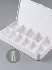 550 Stuks Medium Vierkant Zachte Gel Nagel Tip, Volledige Dekking Nagel Tips Voor Losweken Nagel Tips Helder Pre-Buff Valse Druk Op Nagel Met Case Voor Nagelsalons En Diy Nail Art, 11 Maten Druk Op Nagels Nagelbenodigdheden
