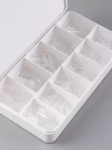 550 Stuks Medium Vierkant Zachte Gel Nagel Tip, Volledige Dekking Nagel Tips Voor Losweken Nagel Tips Helder Pre-Buff Valse Druk Op Nagel Met Case Voor Nagelsalons En Diy Nail Art, 11 Maten Druk Op Nagels Nagelbenodigdheden
