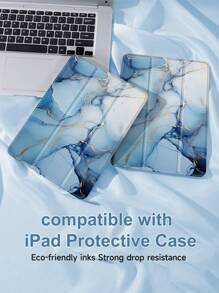 大理石圖案筆套,適用於ipad/Tab/帶筆鞘,支援自動睡眠/喚醒功能 - 彩色 - 查看 2