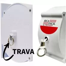 Varal Retrátil de Parede Recolhível Roupas Corda 30m Manivela Seca Fácil Grande Externo Interno Trevisan - Branco - Visão 4
