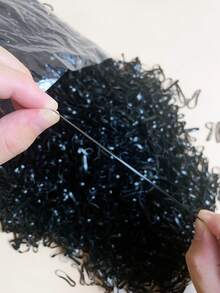 500pcs/pack Small Hair Ties Elastic Rubber Bands Suitable For Daily Use - Black - View 4