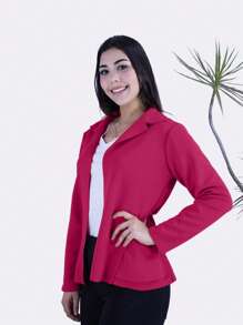 Women Blazers - 玫紅色 - 查看 5