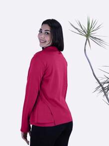 Women Blazers - 玫紅色 - 查看 4