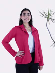 Women Blazers - 玫紅色 - 查看 2