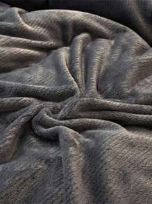 1 Set 3pcs Flannel Duvet Cover Set, Plush Feather Down Quilt Cover Set, 1 Duvet Cover + 2 Pillowcases, Double Size Bedding Set Without Comforter And Pillows - Dark Grey - View 3