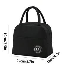 1入組新品到貨便當袋鋁箔保溫袋便攜便當袋加厚簡約風便當袋時尚便當包 - 黑色 - 查看 1