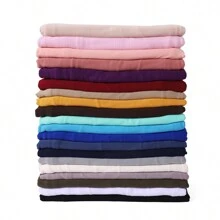 1條女士針織彈性頭巾長式頭巾絲巾 - 白色 - 查看 2