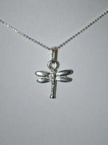 925 Silver Pendant Necklace With 925 Silver Chain - dragon-fly - View 2