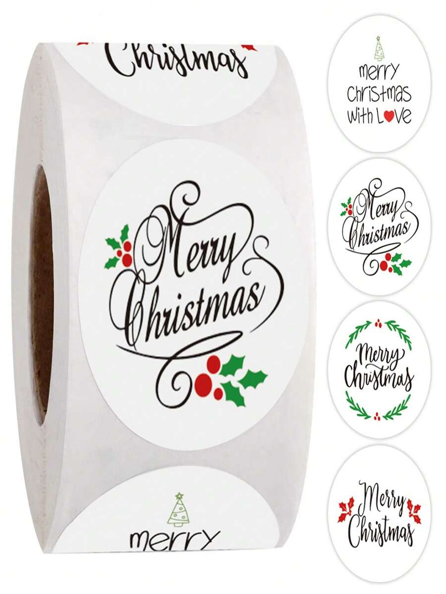 Christmas Stickers 500PCS - 1 Inch Round Shine Stickers For Holiday Crafts - View #7