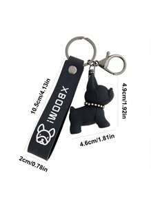 1pc Creative French Bulldog Cartoon Keychain Cute Bull Terrier & Corgi Plush Toy Keyring For Women's Bags Therian Anime Keychain Wristlet Keychain Back To School Supplies Gifts For Teachers