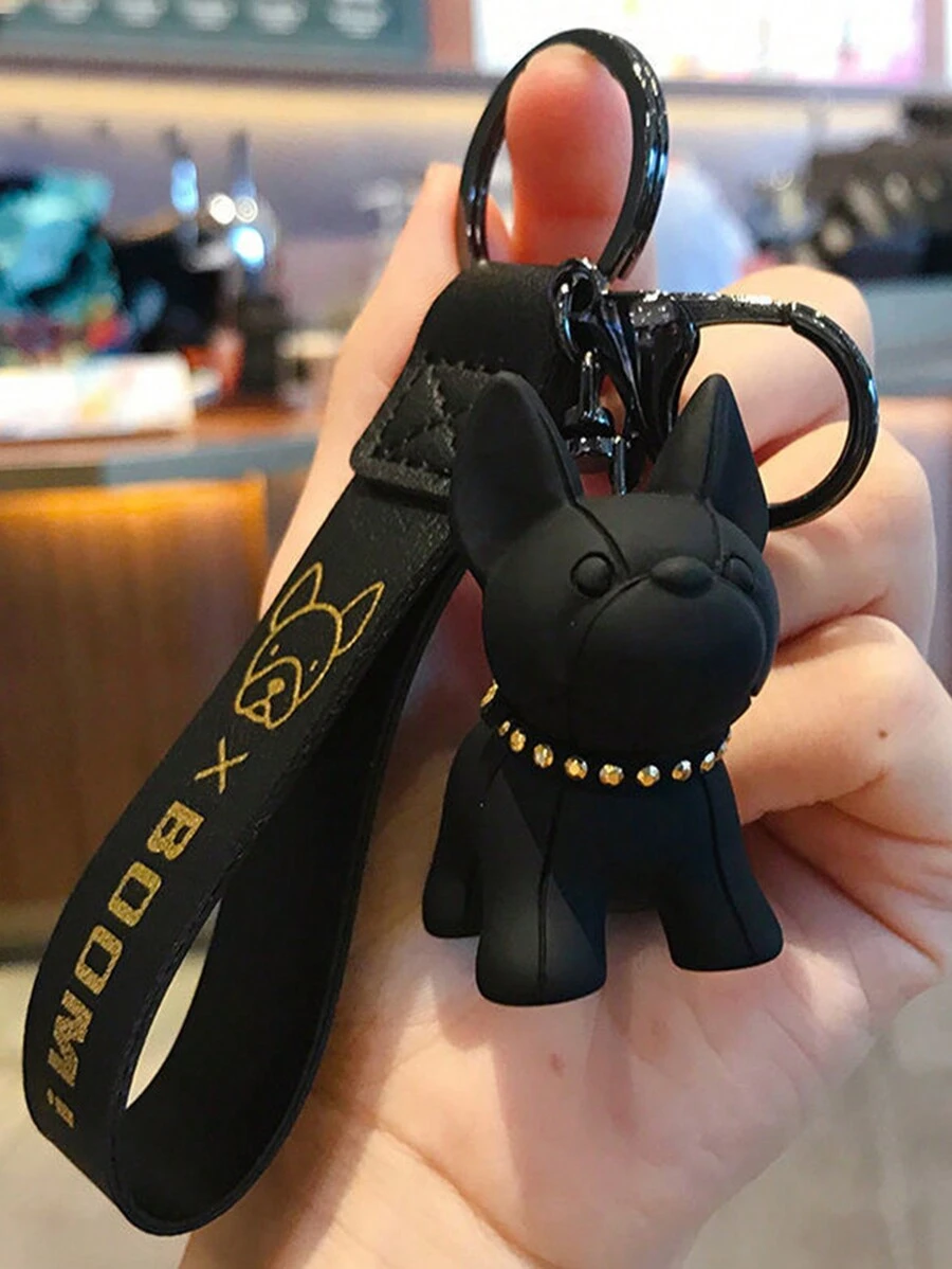 1pc Creative French Bulldog Cartoon Keychain Cute Bull Terrier & Corgi Plush Toy Keyring For Women's Bags Therian Anime Keychain Wristlet Keychain Back To School Supplies Gifts For Teachers