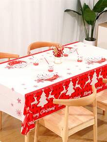 1 Miếng Dễ thương Tuần lộc Mẫu Khăn trải bàn dùng một lần Đối với Tiệc Giáng sinh , Lý tưởng Đối với Phòng khách Ăn uống Bàn - Nhiều màu - Xem 2