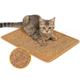 Conlun Cat Scratcher Mat,1pcs Natural Sisal Cat Scratch Pad,Horizontal Floor Cat Scratching Pads Rug For Indoor Cats Grinding Claws Nails,Cat Furniture Protector For Couch & Carpets & Sofas