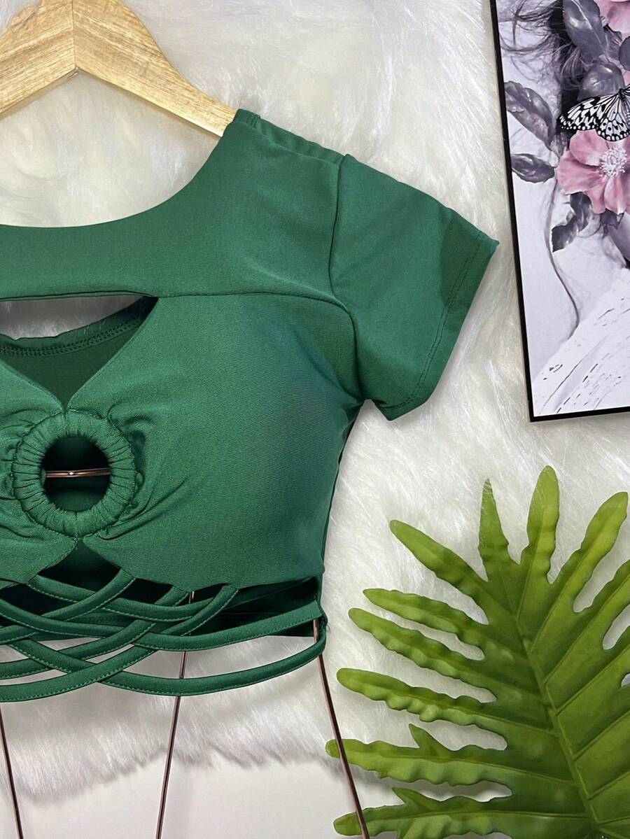 Women Tops - 墨綠色 - 查看 1