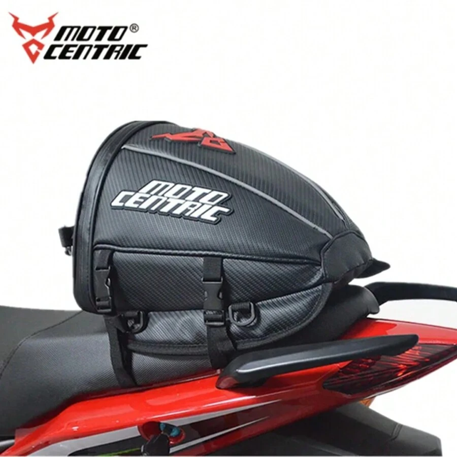 MOTOCENTRIC Tail Bag Motorcycle Waterproof Motorcycle Seat Bag High Capacity Motocross Backpack Top Case - Blue - View 1