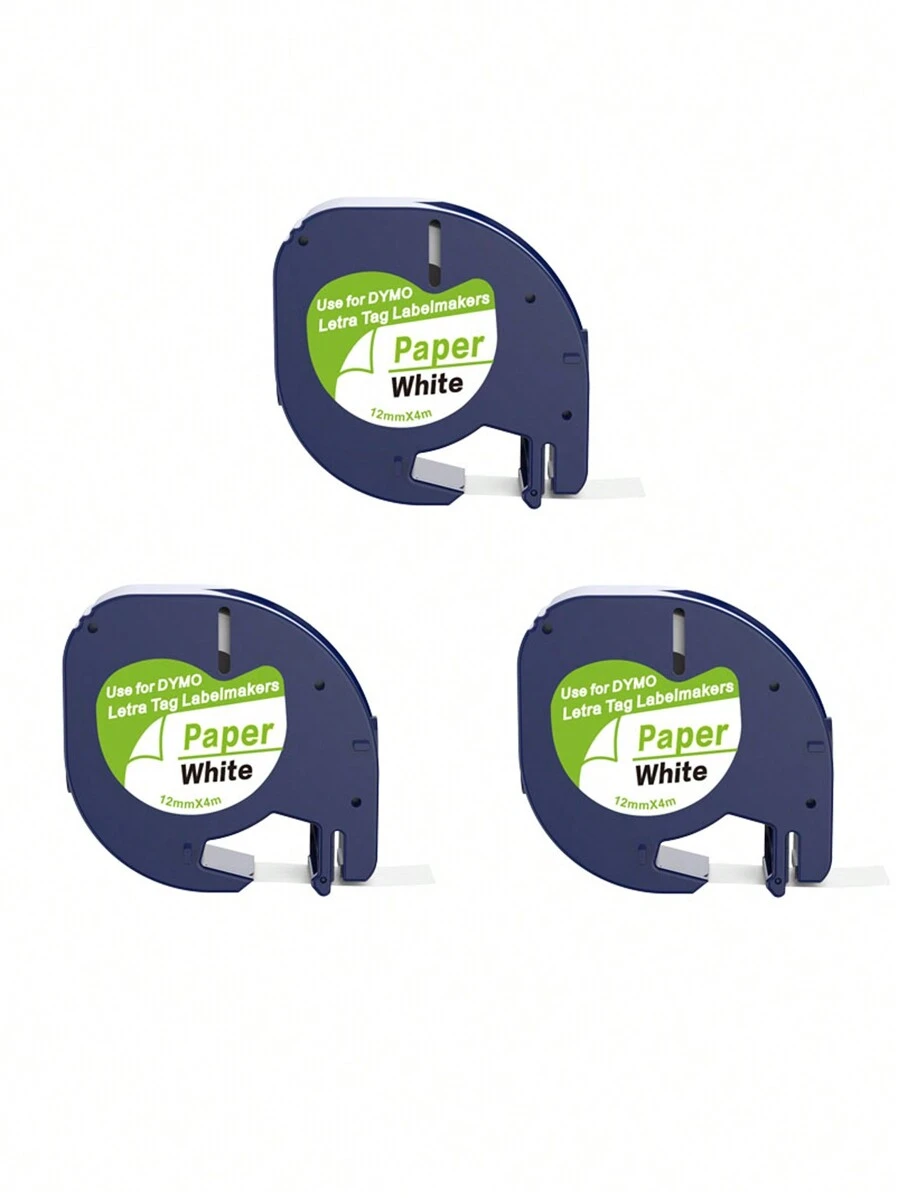 3pcs Label Tape Replace for DYMO Letra Tag Refills 91200 91330 10697 ...