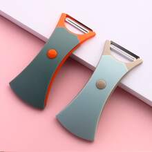 2-in-1 Multifunctional Fruit & Vegetable Peeler, With Option To Peel Or Slice, Kitchen Home Use, Space-saving Design - Multifunctional peeler x003 orange gray (simple) - View 3