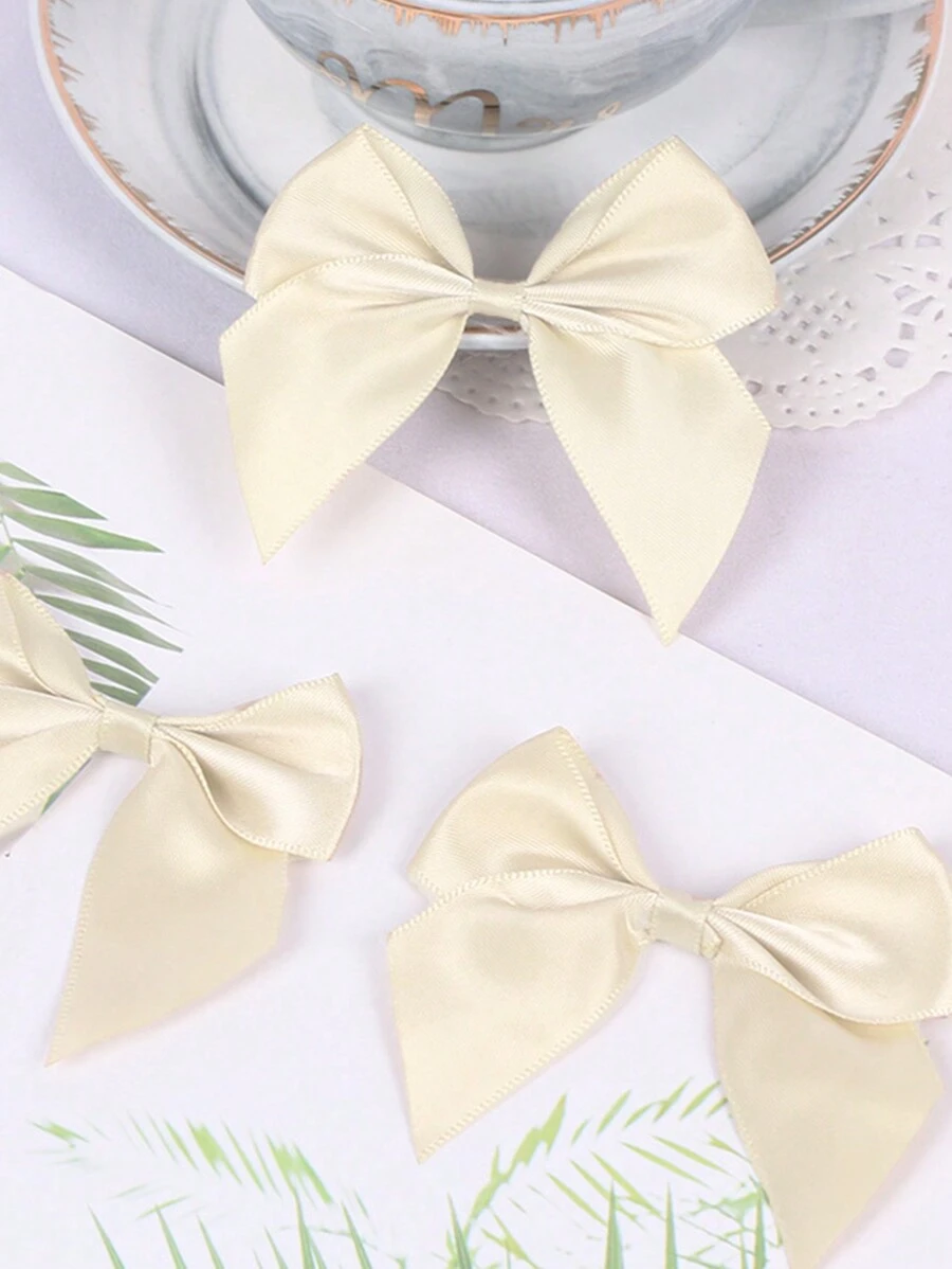 10pcs Pink Bowknot Shaped Party Table Decoration, Candy Bag Diy Decor, Gift Packing Ornament,Christmas - Beige - View 1