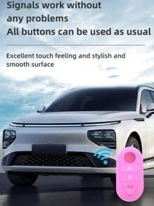1pc Pink Silicone Car Key Cover Case For Alfa Romeo Mito Giulietta 159 Brera 4c 3 Button Flip Remote Key Fob Cv9267 - Pink - View 3