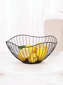 1 Miếng Đơn giản & Creative Sắt Hoa sen Cạnh Kim loại Trái cây Rổ , Vật dụng trong nhà Phòng khách Bàn làm việc Đồ mỹ nghệ Đối với Trái cây - màu đen - Xem 1