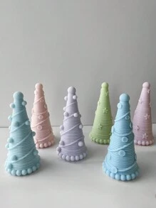 1pc Christmas Tree Shaped Silicone Mold - White - View 3