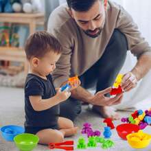 Juguetes de conteo con juegos de emparejamiento y tazones de clasificación - Actividades de aprendizaje preescolar de clasificación de colores, juguetes educativos Montessori - Regalo para niños, niñas y niños pequeños