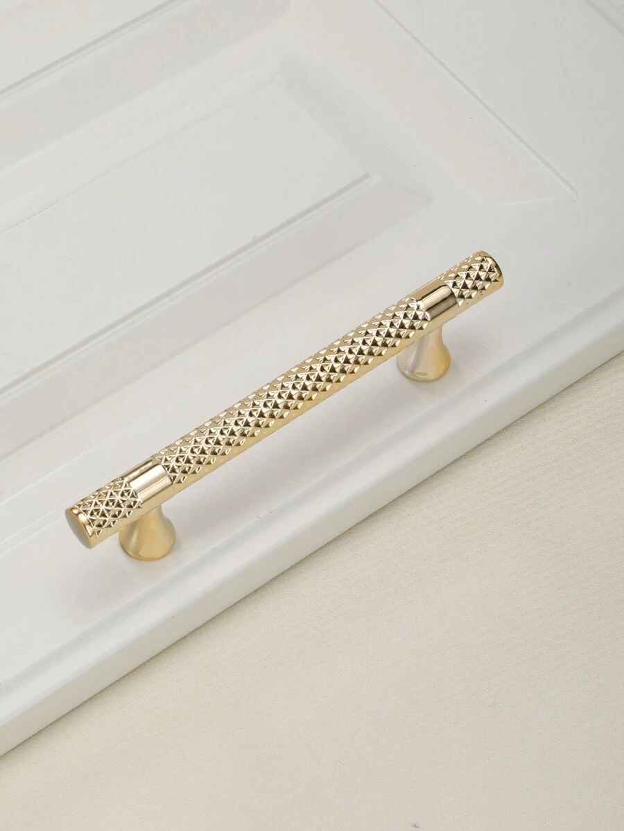 1pc Modern Simplistic And Luxurious Style Plastic Drawer & Cabinet Handle, Wardrobe Door Pull - Gold - View 1