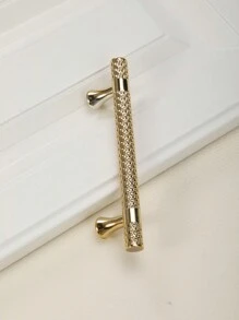 1pc Modern Simplistic And Luxurious Style Plastic Drawer & Cabinet Handle, Wardrobe Door Pull - Gold - View 5