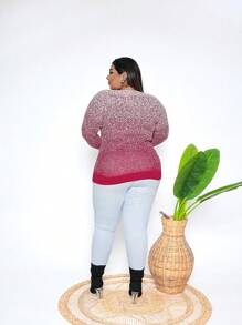 Plus Size Cardigans - Red - View 3