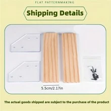 Wooden Stair Step Display Stand, Transparent Storage Rack, Model Display Shelf, Acrylic, Triangle Shaped - Clear - View 2