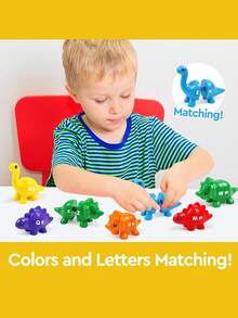 1 bộ Montessori Học tập Đồ Chơi Bộ 13 cái Tốt Động cơ Đồ chơi Tính hai mặt ABC 26 Phù hợp Khủng long Chữ cái Học tập Trò chơi Trẻ em Lứa tuổi 3-5 Đối với Trường mẫu giáo Giáo dục Qủa tặng ( Màu sắc tùy ý ) ( một số Ngẫu nhiên ) - Nhiều màu - Xem 4